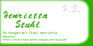 henrietta stuhl business card